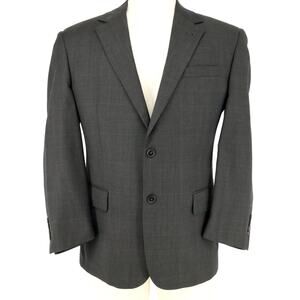 Jos A Bank Sport Coat Mens 42S Wool Brown Plaid Jacket Blazer Single Vent Career